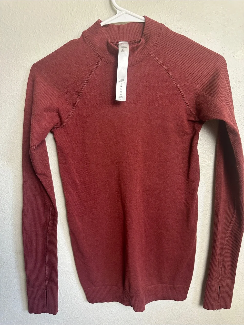 lululemon athletica wool blend mock neck under layer layering long sleeve